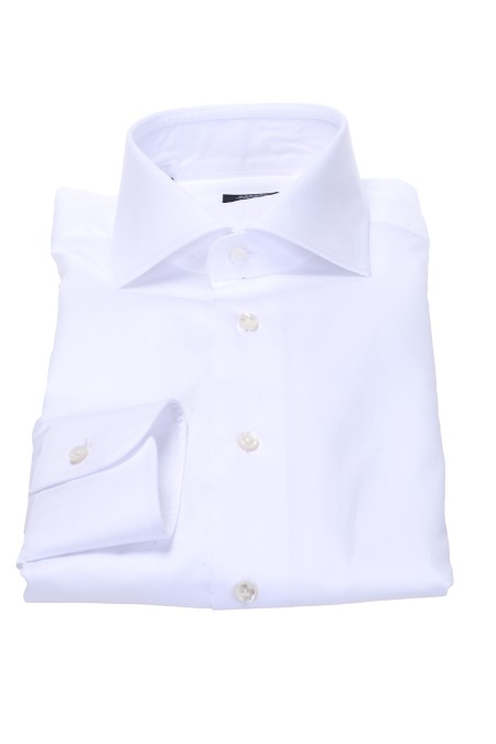 Shop BARBA  Shirt: Barba cotton shirt with tone-on-tone micro-pattern.
Buttons in mother of pearl.
Slim fit.
French collar.
Composition: 100% cotton.
Made in Italy.. 8524 I1 U13-01